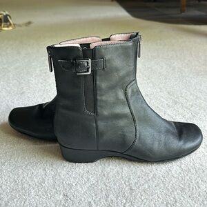 Taryn Rose black leather boots